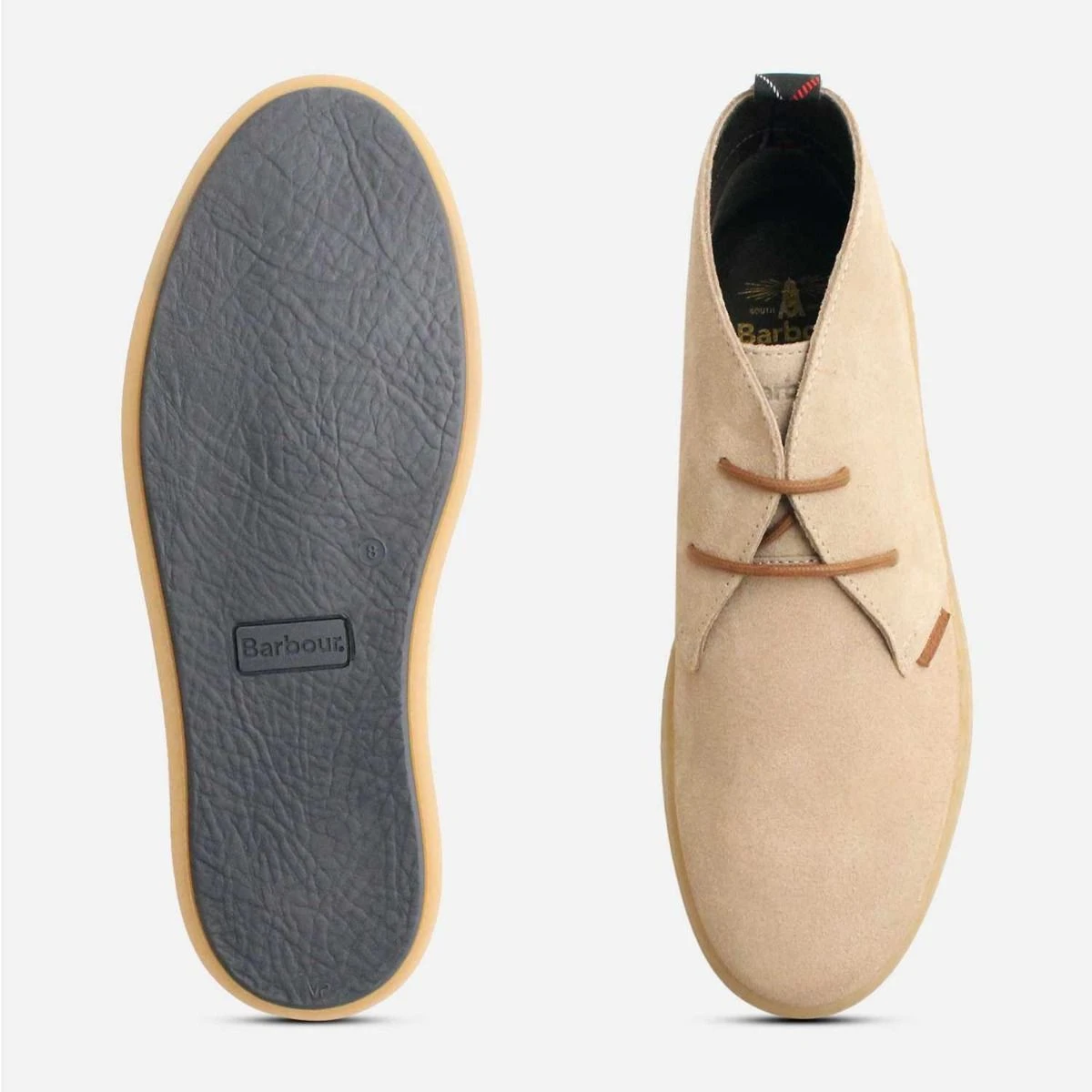 Barbour Kent Desert Boots Men Sz 6 38 Tan Suede Leather Crepe Sole Chukka Shoes Barbour Kent Desert Boot: Sand Suede main image 2
