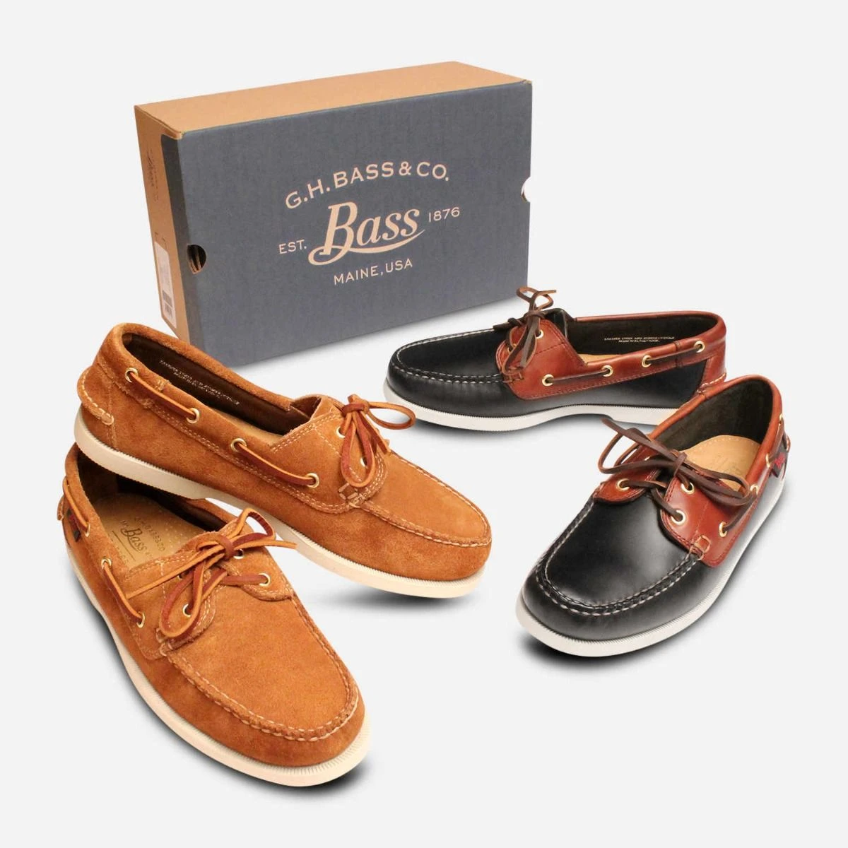 Luxury Light Brown Suede Bass Boat Shoes for Men display picture 1