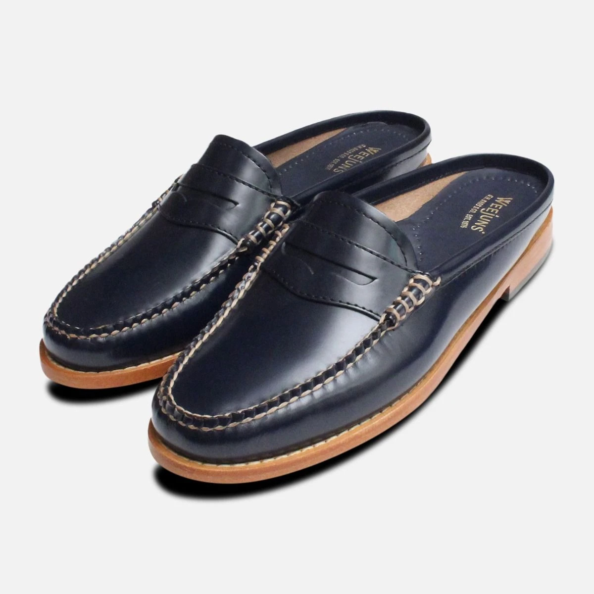 GH Bass Weejuns Men\'s Size 11.5 D Navy Leather Slip On Dress Shoes G.H.Bass Weejuns Originals Whitney Leather | Mercari main image 4