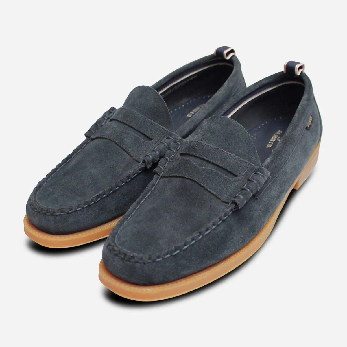 GH Bass Men\'s Weejuns Loafers Navy Blue Leather Larson\'s Size 13 Slip‎ Ons G.H. Bass & Co.  main image 2
