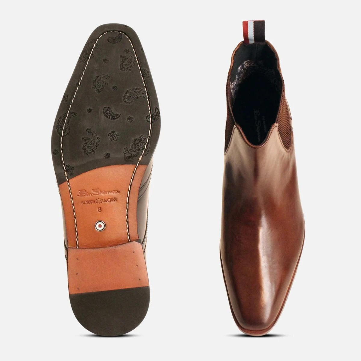 2 Pairs, Ben Sherman Men\'s Chuka\'s, Size US 8, UK 41, Color Brown and Black Men main image 2