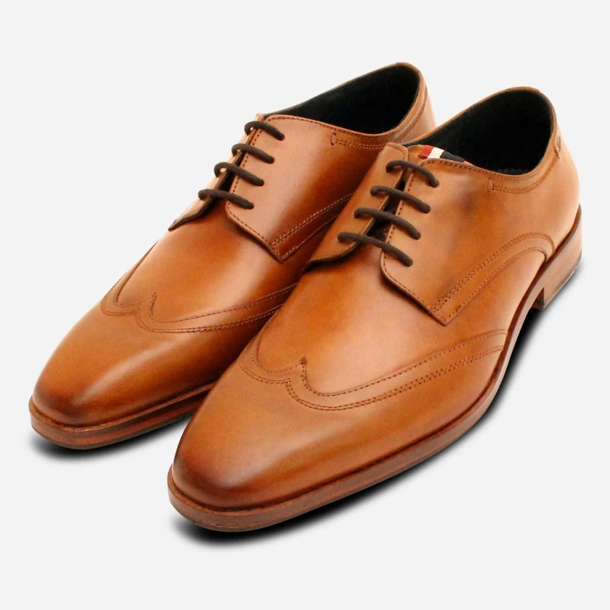 tan brown dress shoes VANGELO Men Dress Shoe TAB-1 Oxford Formal Tuxedo for Prom & Wedding L –  Bravo Shoes main image 1
