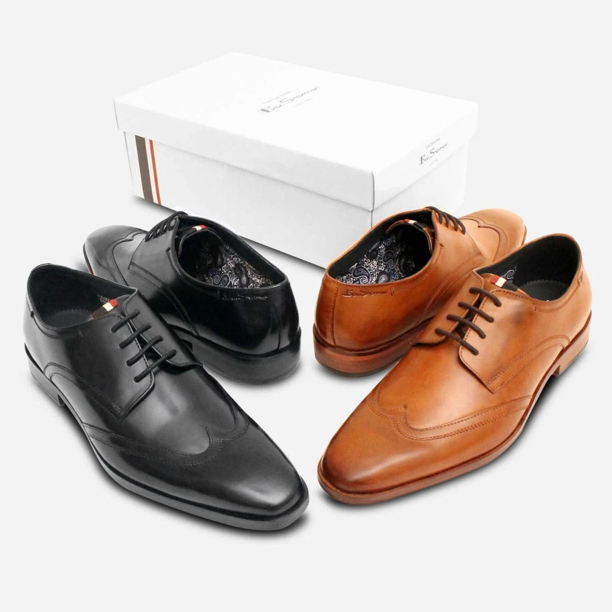 Ben Sherman Tan Leather Oxford Shoes BEN SHERMAN Ben Sherman for Men: Parsons Brown Leather  main image 3