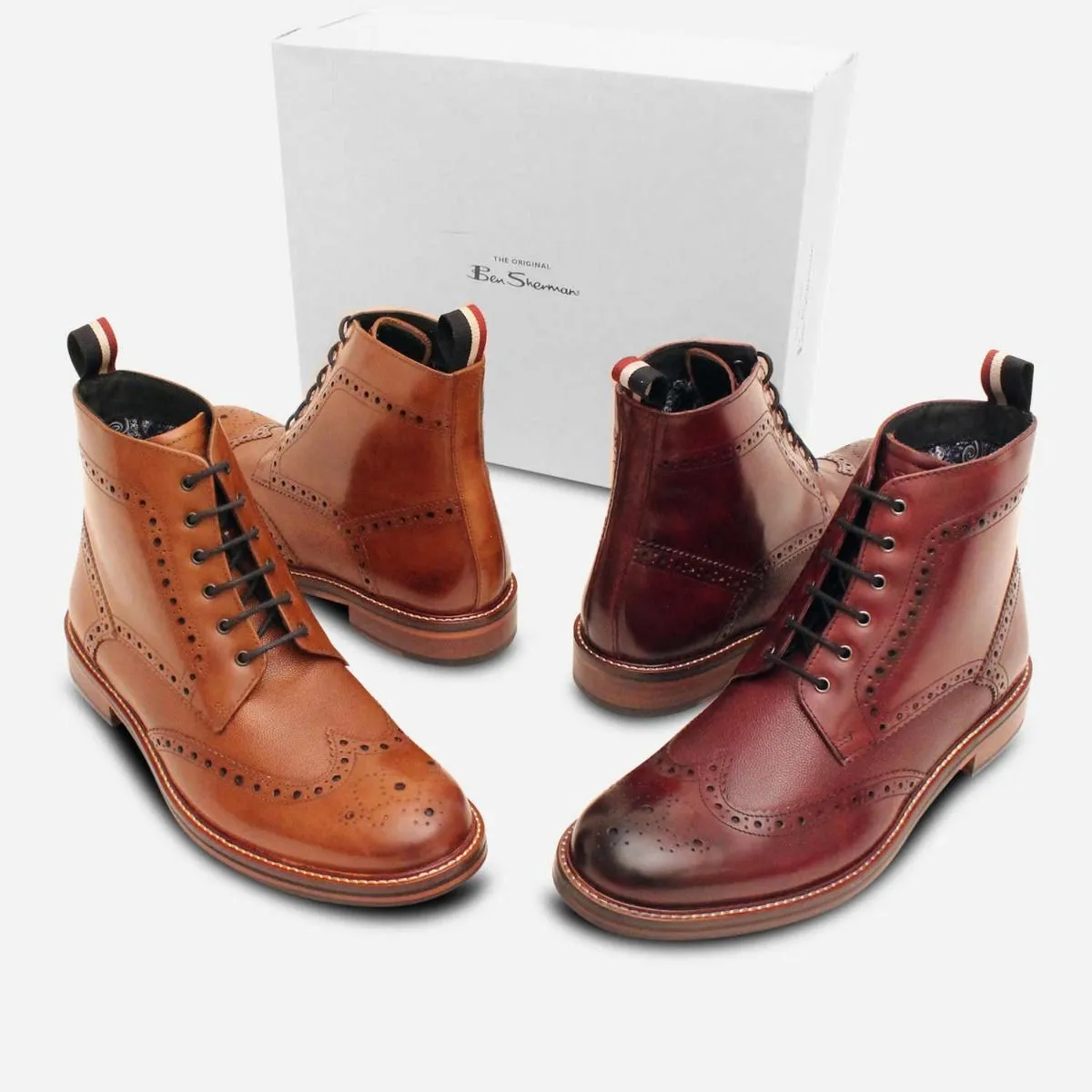 Boga Calfskin Leather Wingtip Brogue Boots Men\'s 8.5 Oxblood Brown Made in Spain RARE? BOGA Bossman Wingtip Boots Spain Calf Skin Sz 8.5  main image 2