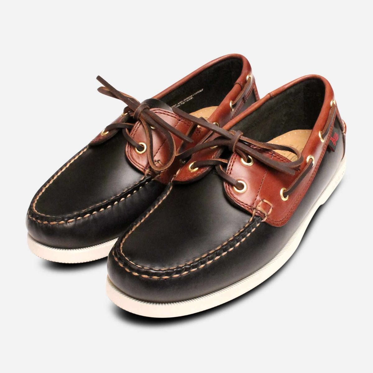 Bass Baron III Boat Shoes Men\'s Size 11.5 M - Dark Brown Leather Mesh Luxury Black & Dark Brown Leather Je Bass Boat Shoes main image 4