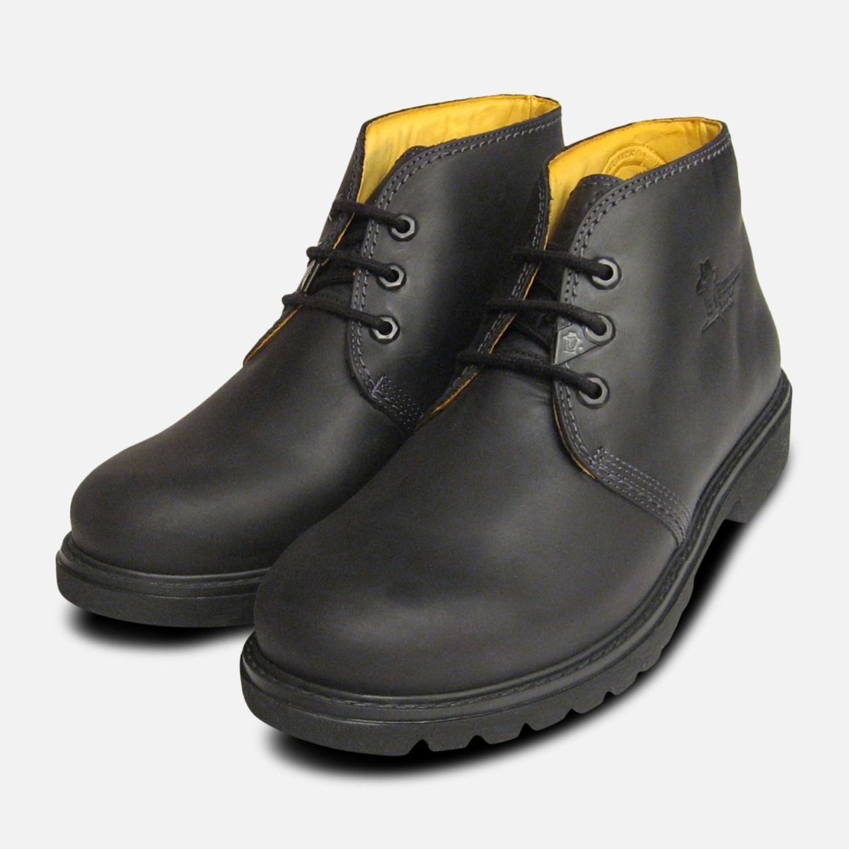 Mr Panama Jack Black Waxy Waterproof Havana Joe Chukka Boots