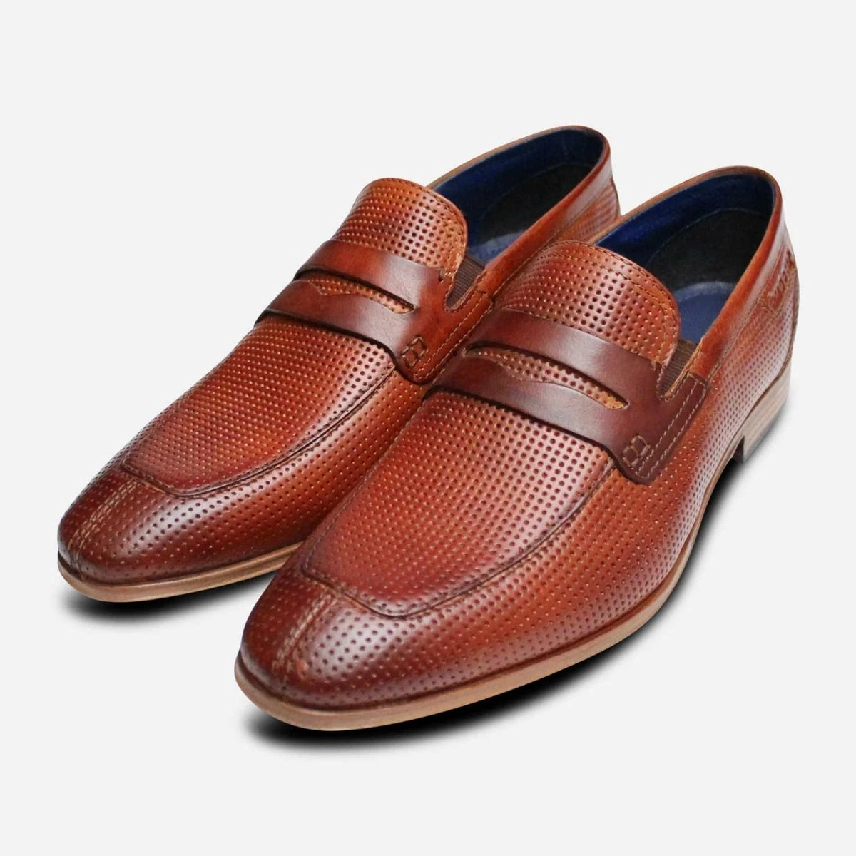BUGATCHI LOAFERS MENS SIZE 8 Designer Bugatti Mens Penny Loafers in Brown main image 3