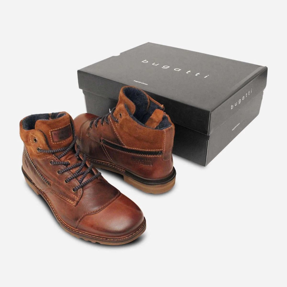 Bugatti Mens Designer Brown Warm Lined Casual Walking Boot display picture 1