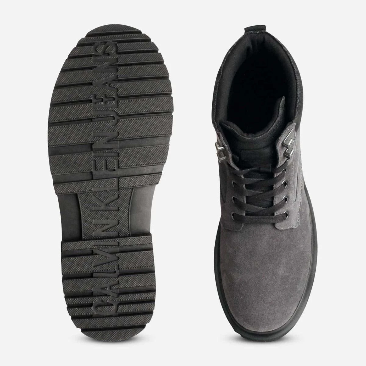 Calvin Klein Wilson Mens Size 9.5 M Gray Suede Chukka Ankle Boots Calvin Klein Suede Gray Boots for Men for Sale | Shop New  main image 4