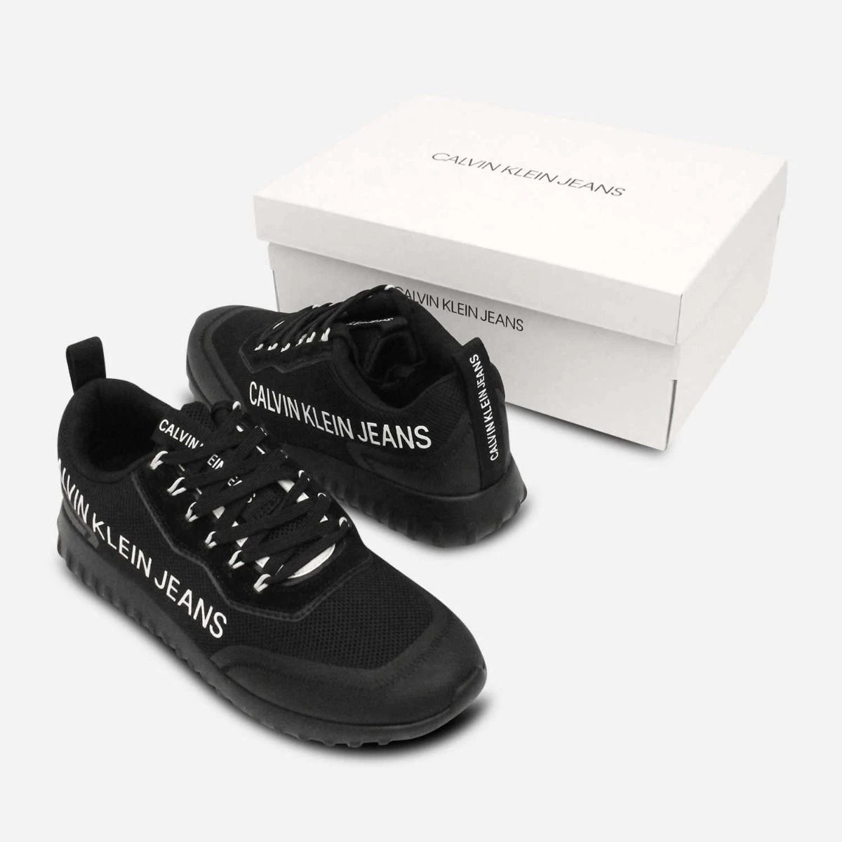 Calvin Klein Thornton Men\'s Size 8.5 Black White  knit sneakers Buy Calvin Klein Men Runner Sock Knit Sneakers - NNNOW.com main image 2