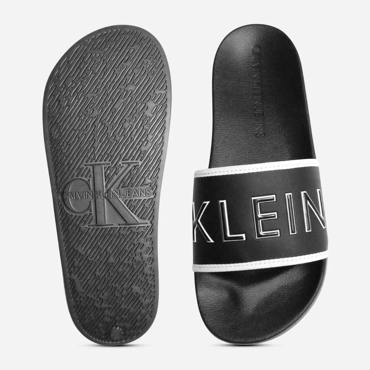 Calvin Klein Jeans Black Slide Sandals with Branded Insole Amazon.com | Calvin Klein Men main image 2