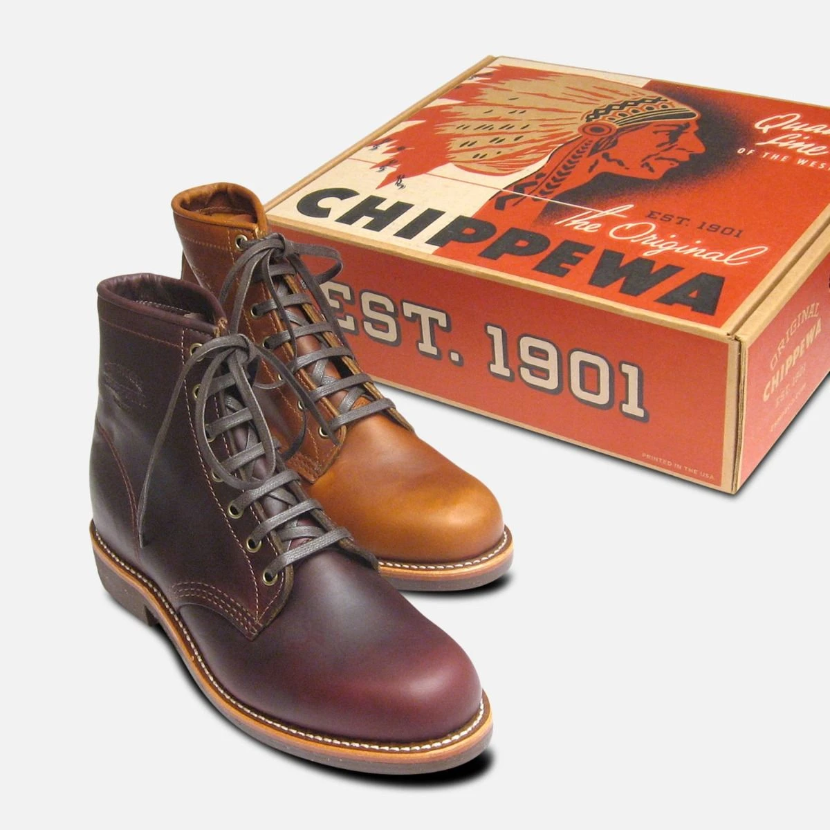 Chippewa Renegade Chelsea Boots Mens 13 Brown Leather Vibram Slip On Square Toe Chippewa Shoes Tan Renegade Leather 1901M22 Vibram Sole Moc  main image 4
