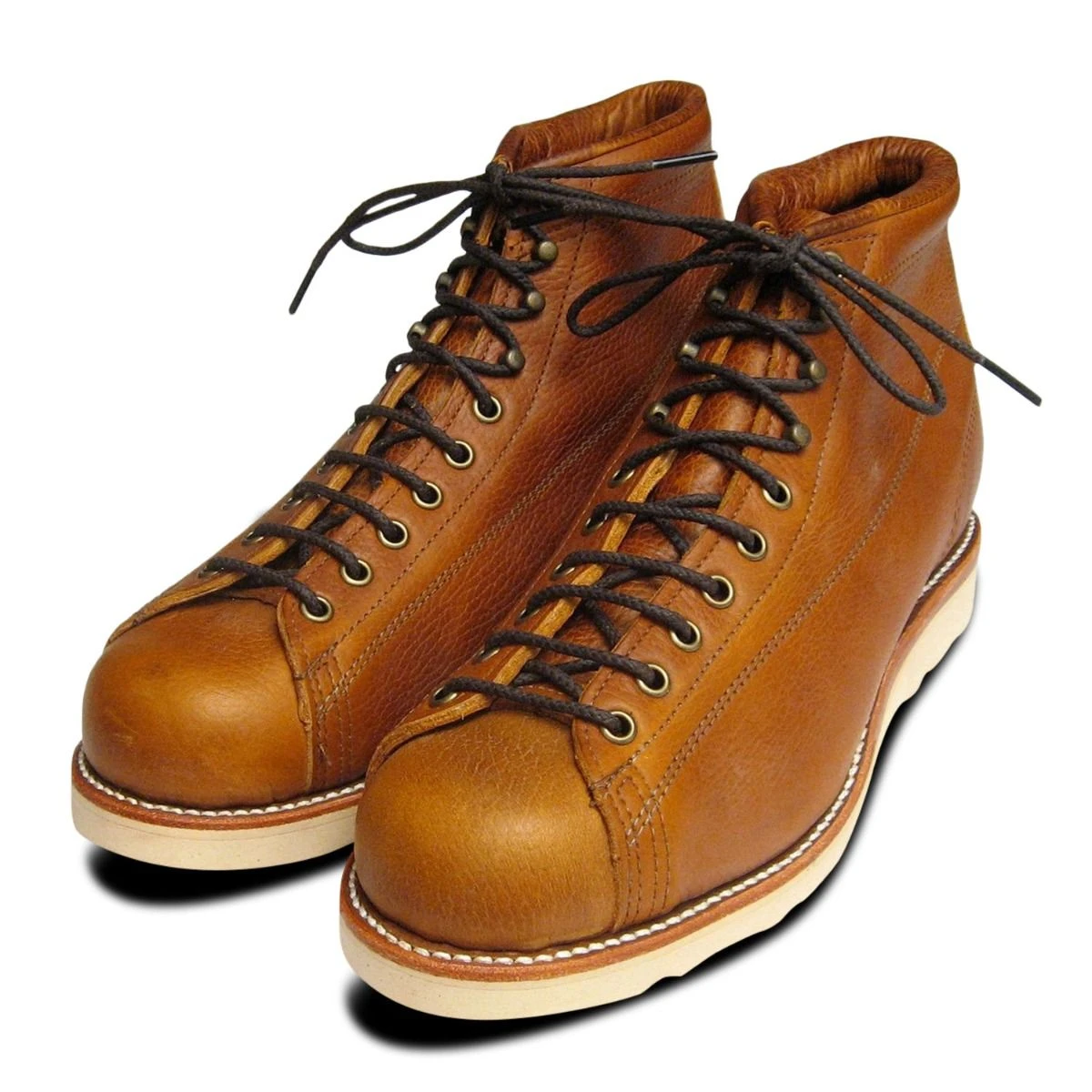 CHIPPEWA Monkey Boots 91005 US9.5 27.5㎝ Chippewa Mens Copper Tan Goodyear Welted Lace To Toe Monkey Boots