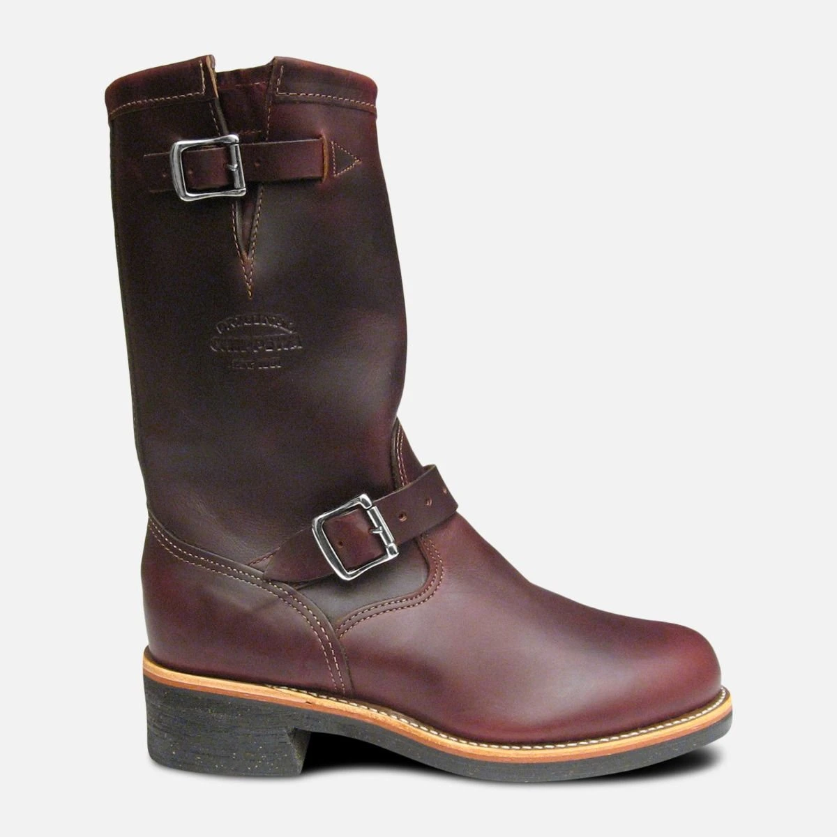 Chippewa 11 inch Cordovan Leather American Hide Engineer Boots in