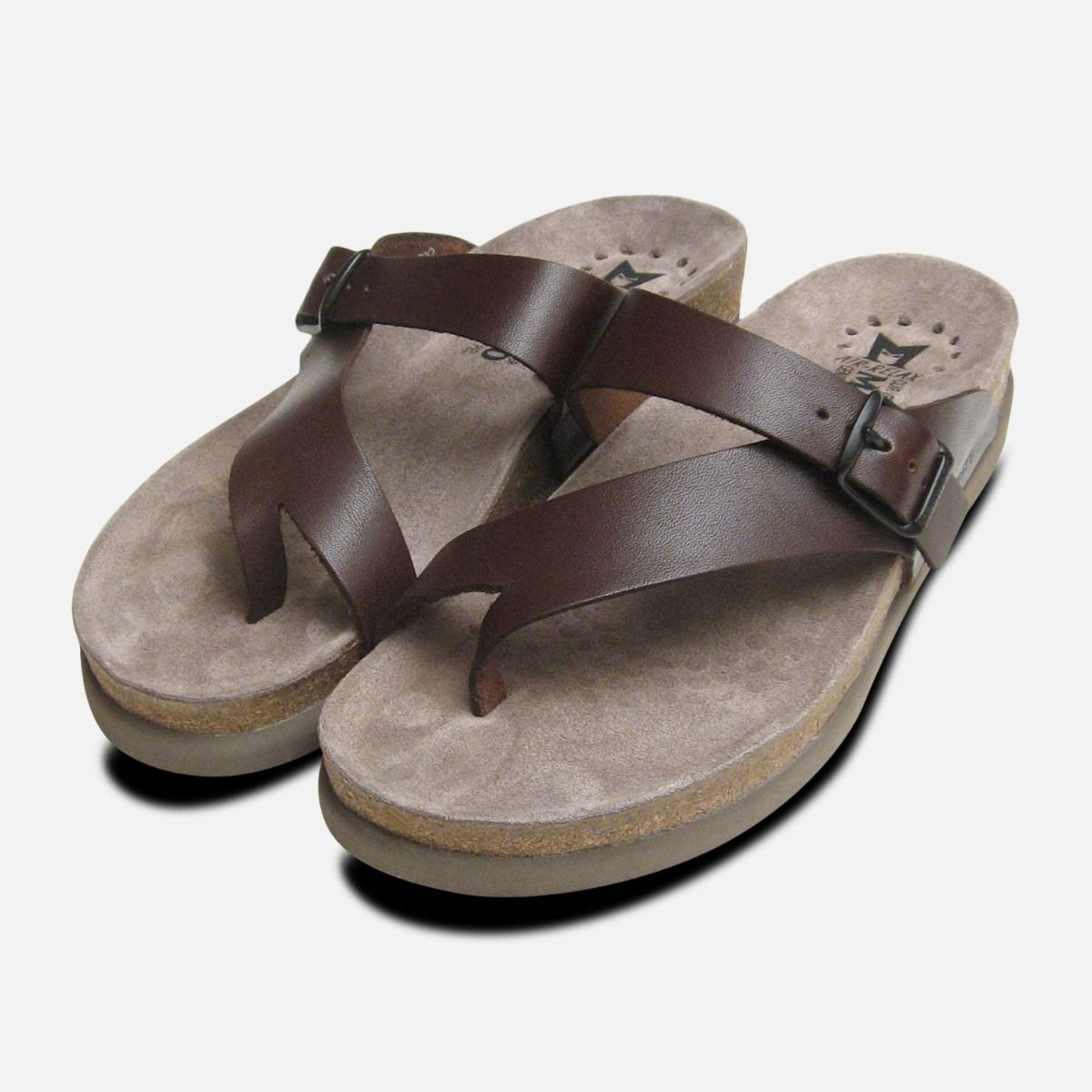 Mephisto Men\'s Dark Brown Dual-Strap Leather Sandals Mephisto Zach Fit Dark Brown Scratch – Sole Experience main image 3
