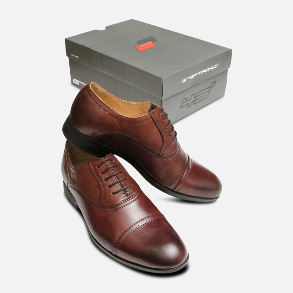 Brown Bentley Oxford Lace Up Shoes by Steptronic