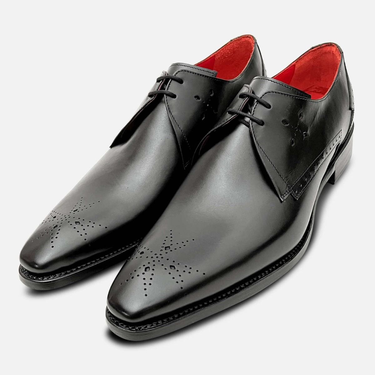 Jeffery West Premium Formal Black Brogue Shoes | eBay display picture 1