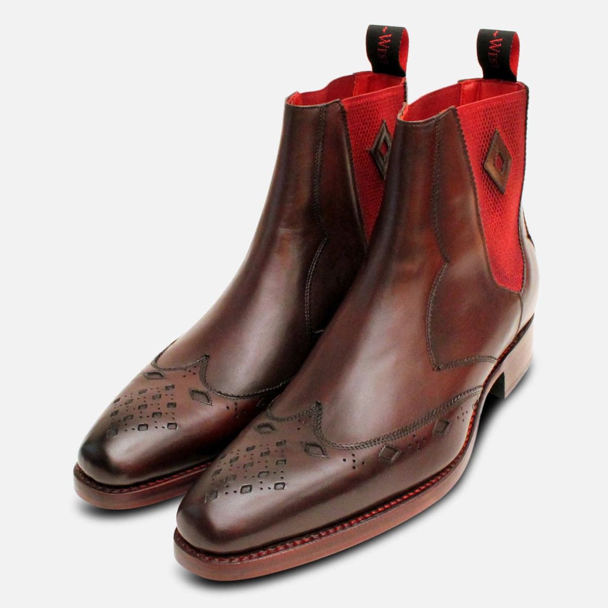 Jeffery West Goodyear Welted Diamond Brown Chelsea Boots display picture 3