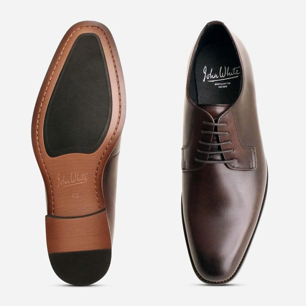 white and brown dress shoes Stylish Handmade Men's Oxford Burnished two tone lace up dress shoes US 7 / Brown and White / D main image 0
