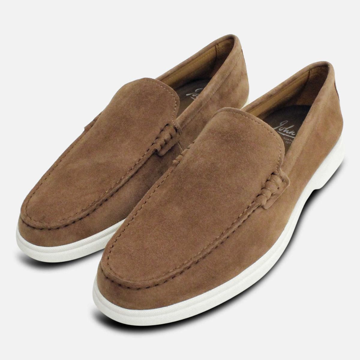men's dress shoes brown with white sole John Light Suede White Rubber Size:EU 43 The soft calf leather Celebrity Dresses Classic High-Waist DPYP™ Dress