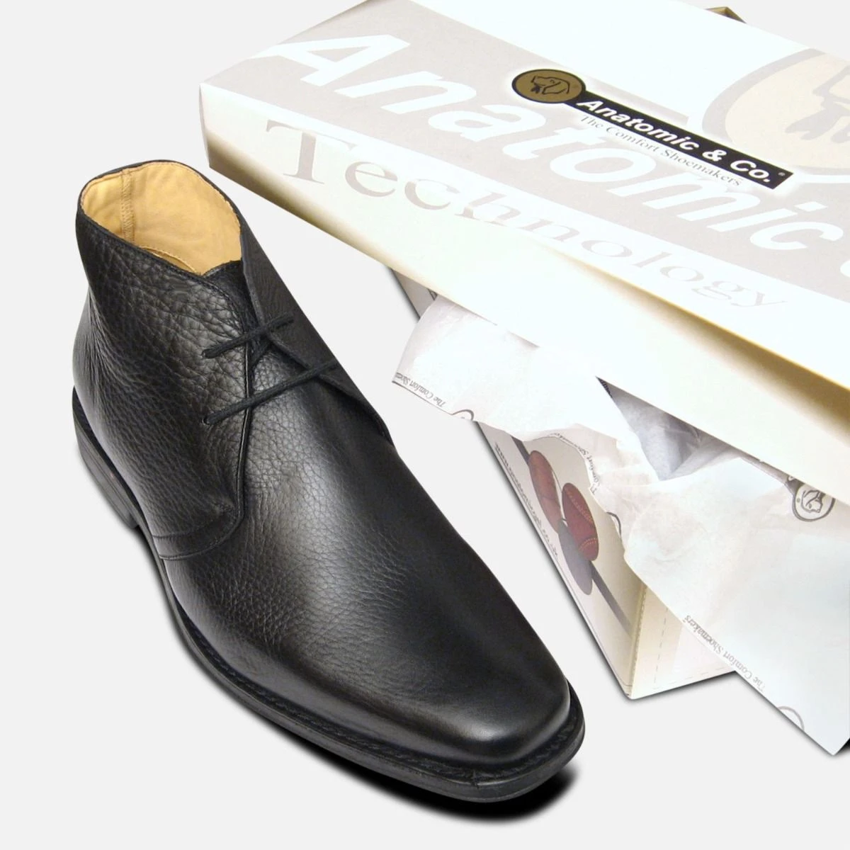 Londrina Black Chukka Boots by Anatomic Shoes display picture 1