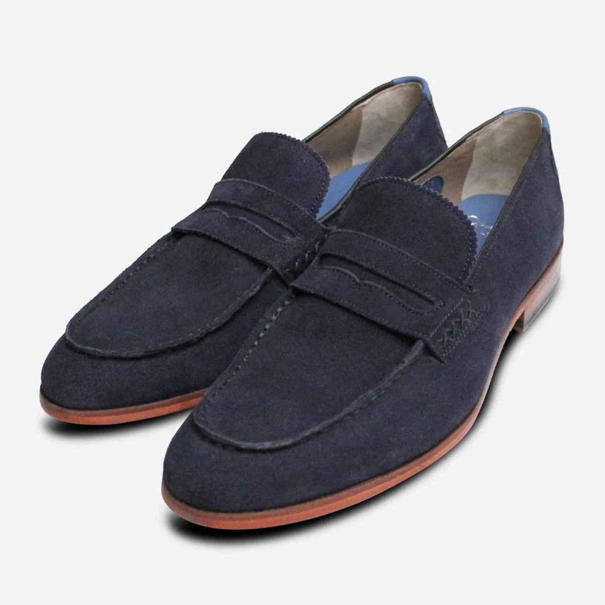 Oliver Sweeney Longbridge 2 Navy Blue Suede Loafer Shoes