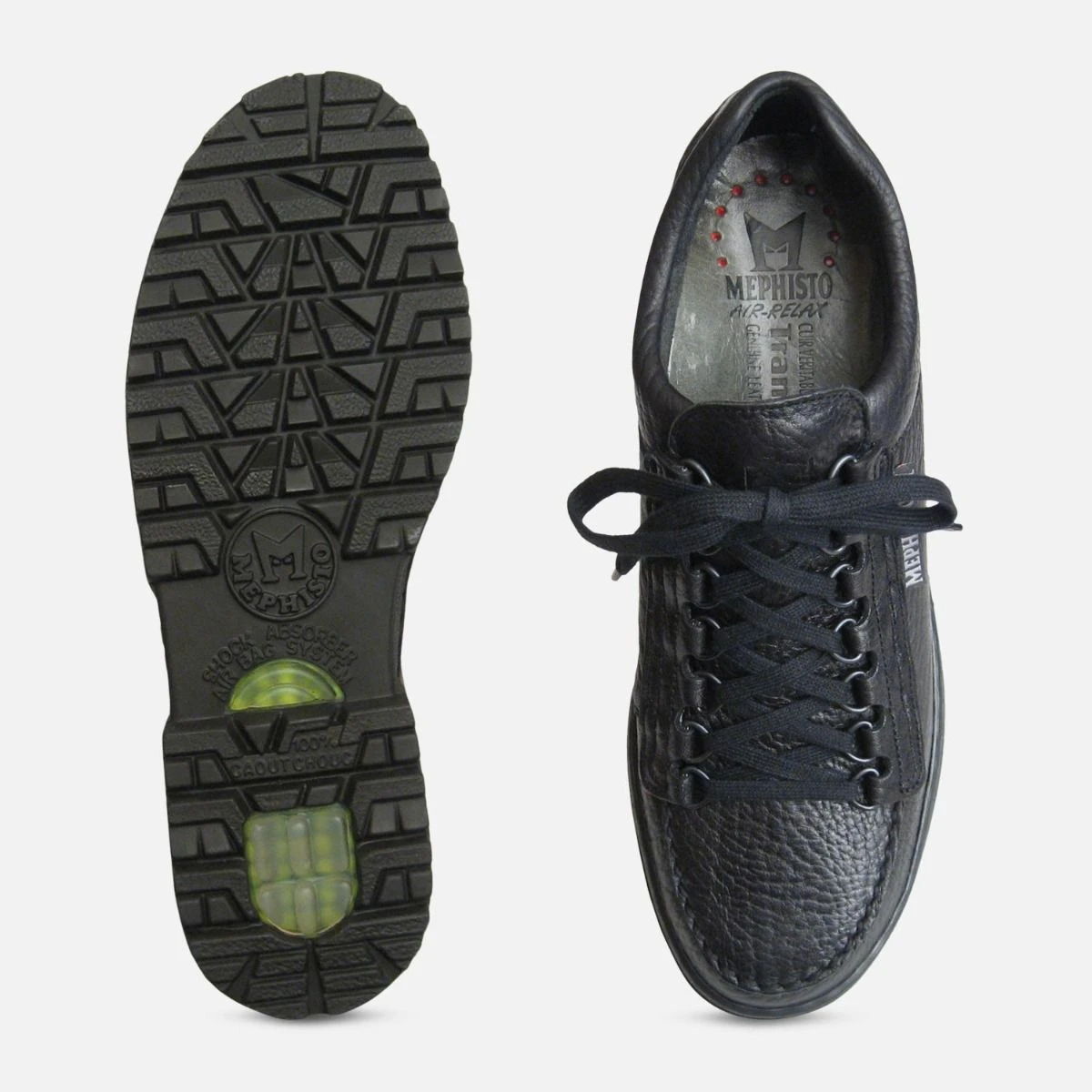 Mens Mephisto Shoes Rainbow in Black