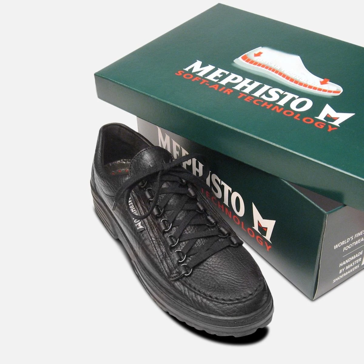 Mens Mephisto Shoes Rainbow in Black