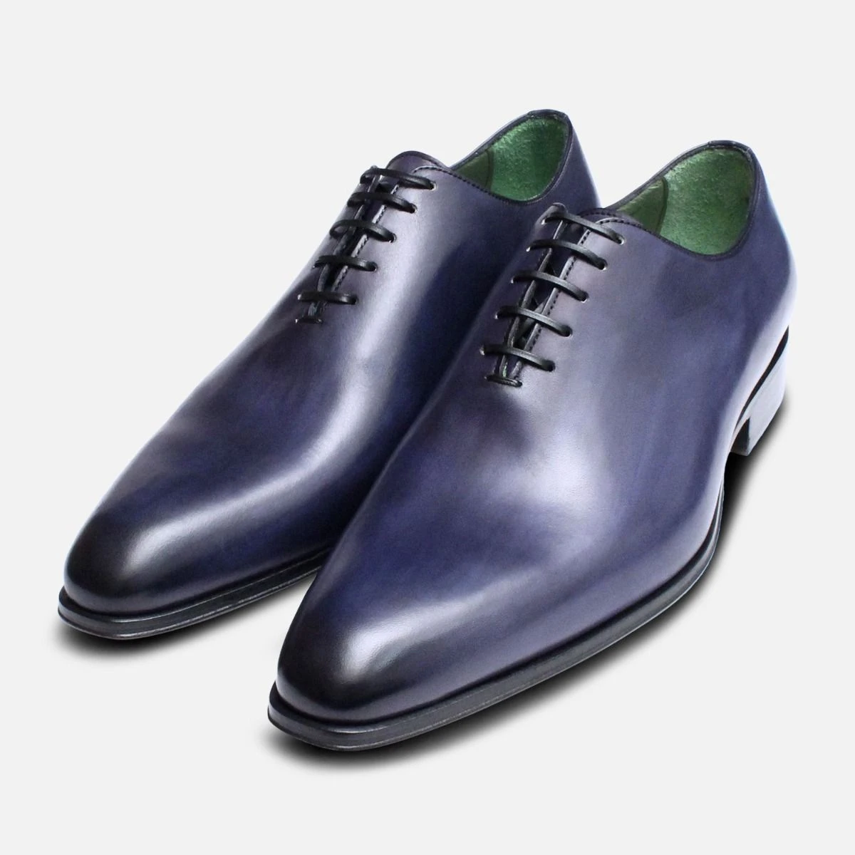 Navy Blue Mens Wholecut Oxfords