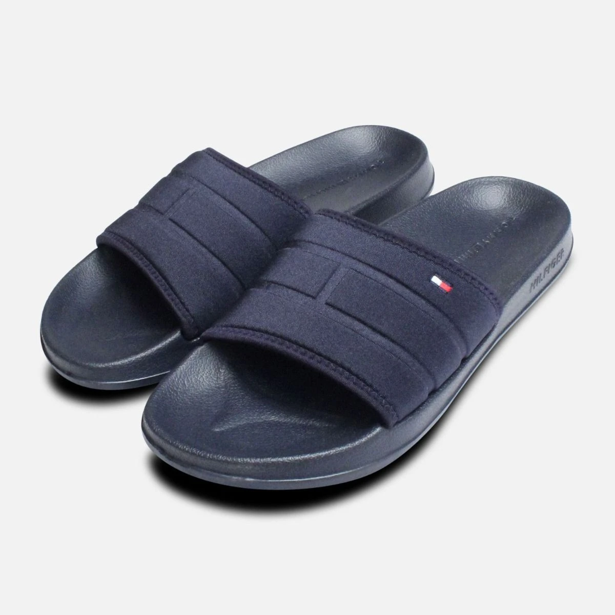Tommy Hilfiger Navy Blue Flag Pool Slides