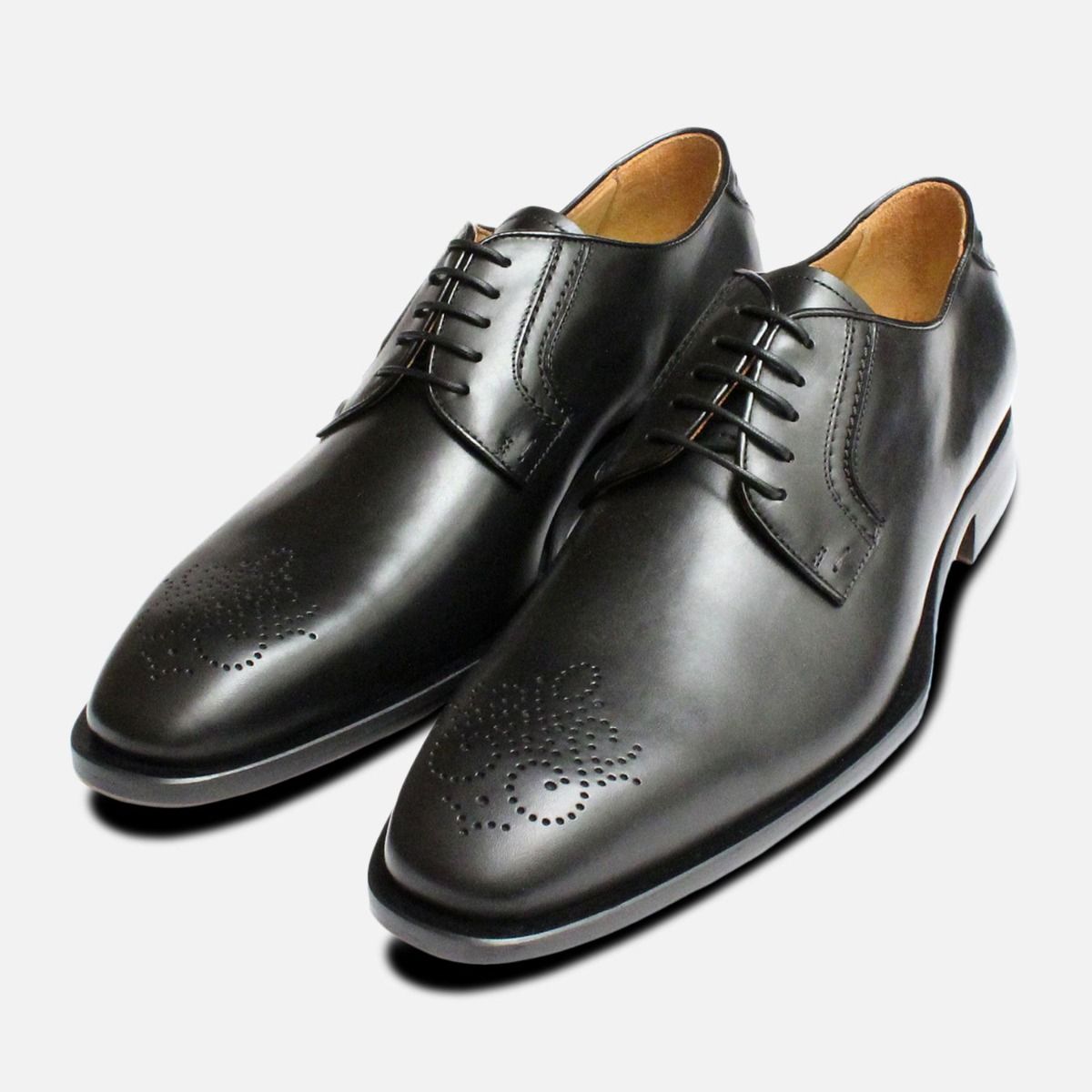 Oliver Sweeney Shoes Black Italian Cozzi Brogues display picture 2