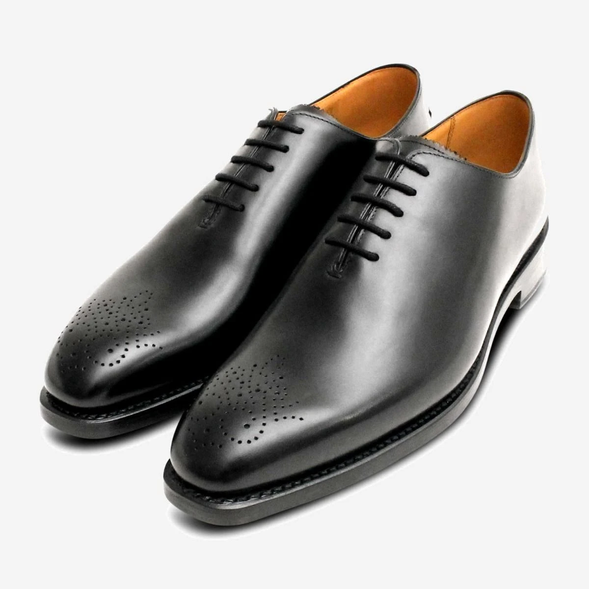 Oliver Sweeney Men Casual Leather Shoes Size‎ 9 Square Toe Lace Up Black Oxford Atrani Black | Men main image 4