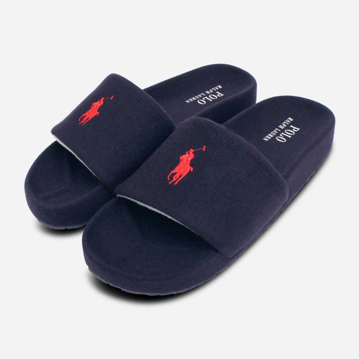 Ralph Lauren Blue Polyester Men\'s Slippers Ralph Lauren Premium Mens Navy Blue Slider Slippers main image 4