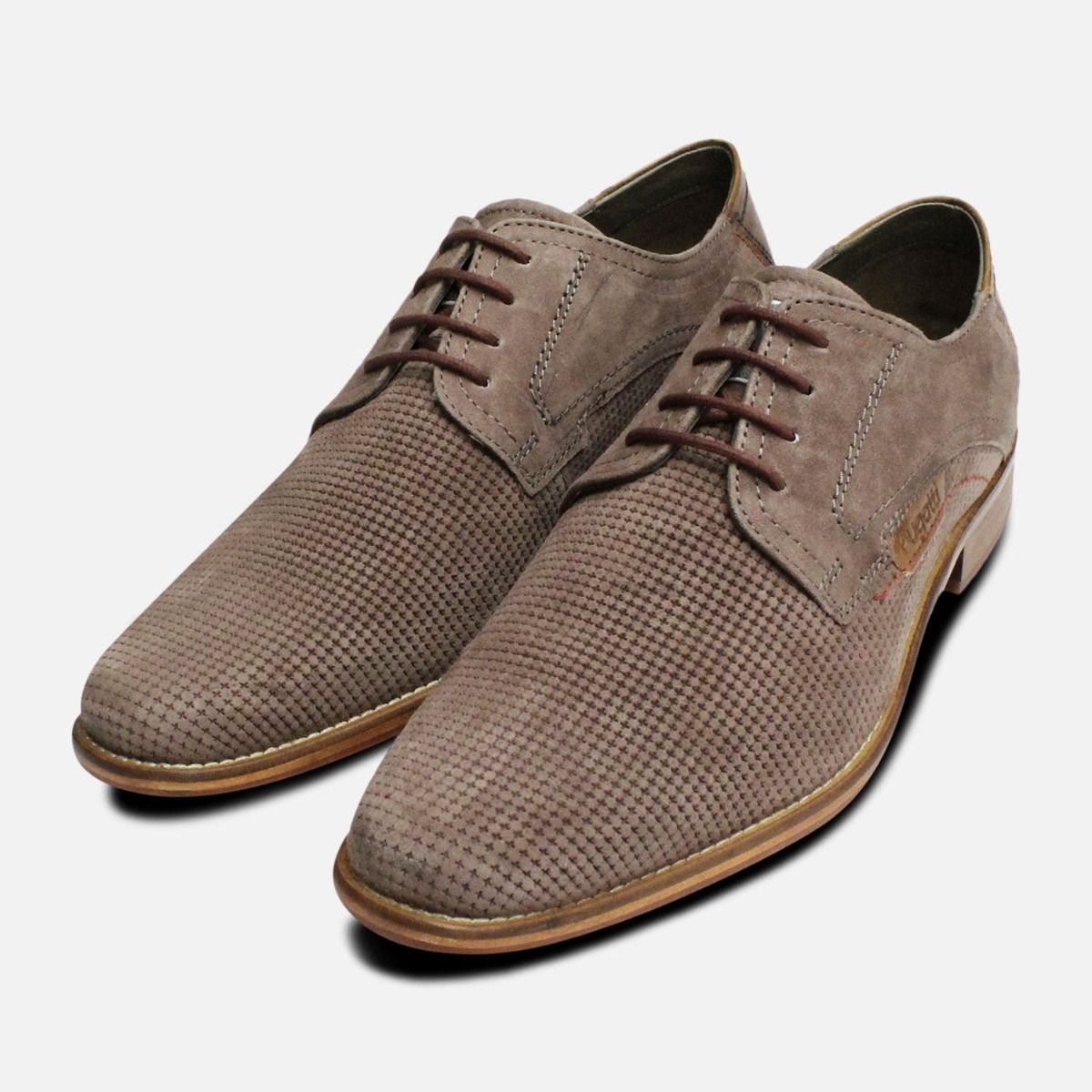 Bugatti Perforated Suede Oxfords Lace Up Dusty Blue Grey Men\'s 44 Amazon.com | bugatti Men main image 4