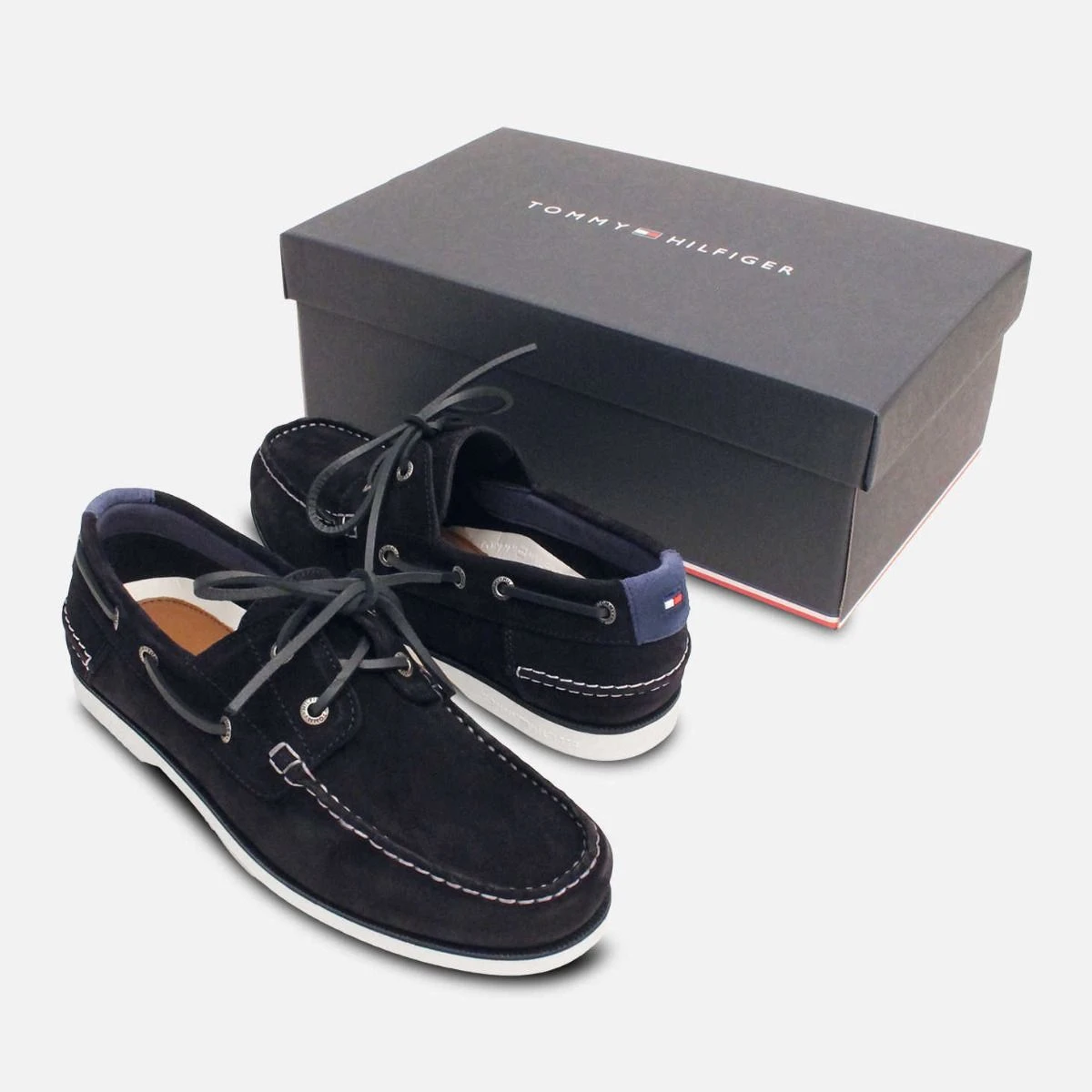 Tommy Hilfiger Navy Blue Suede Men\'s Oxfords | Dark Academia | Size 8 Tommy Hilfiger Suede Oxfords for Men | Mercari main image 3