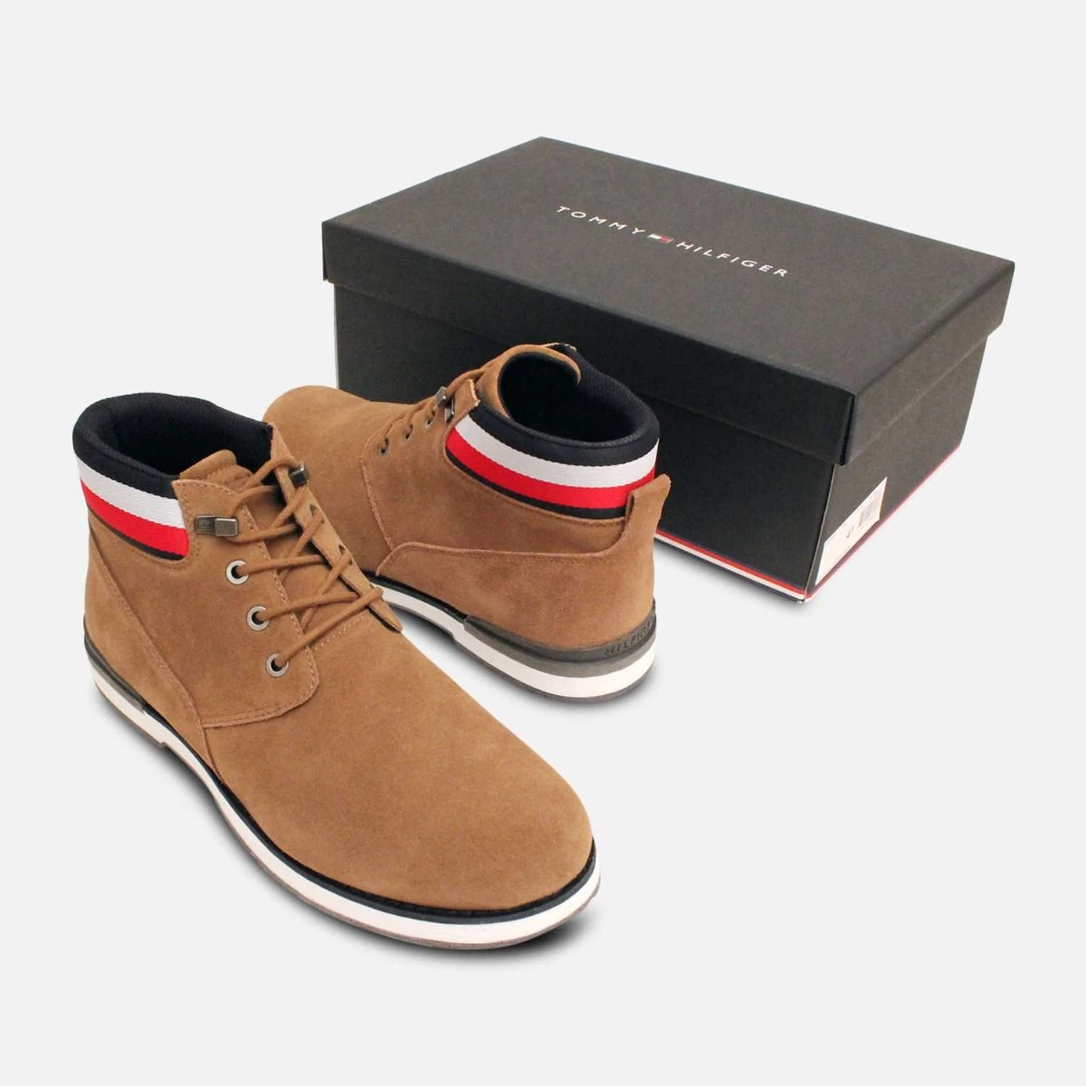 Tommy Hilfiger Brown Leather Suede Chukka Boots Men’s 11 Classic Casual Tommy Hilfiger Lace-up ankle boots - coconut grove/brown  main image 3
