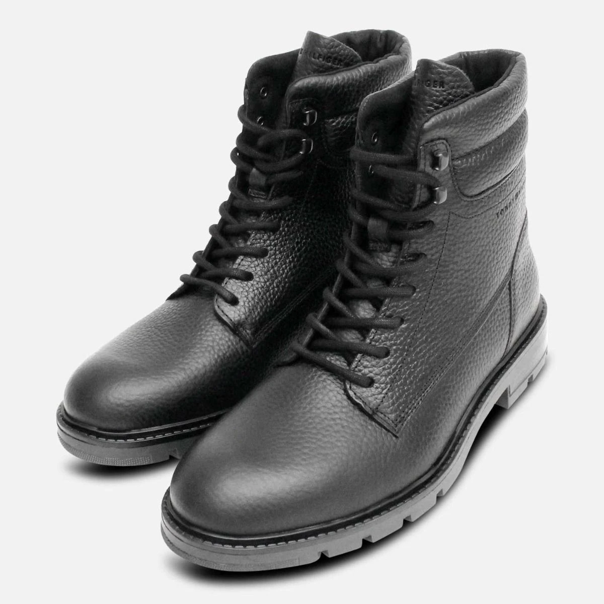 Tommy Hilfiger Black Men’s Leather Lace-Up Boots Amazon.com | Tommy Hilfiger Men main image 3