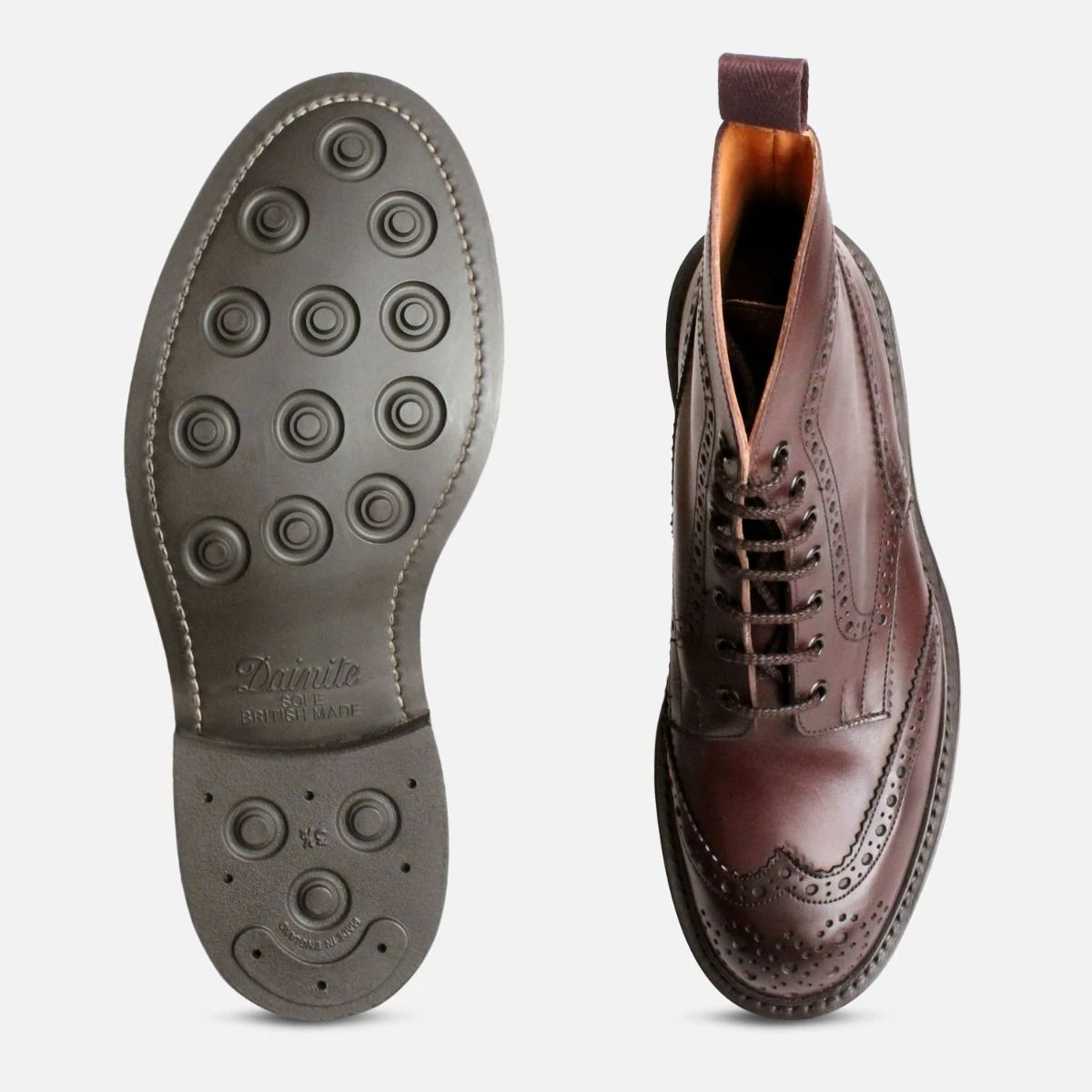 Trickers Stow Brown Dainite Brogue Boot
