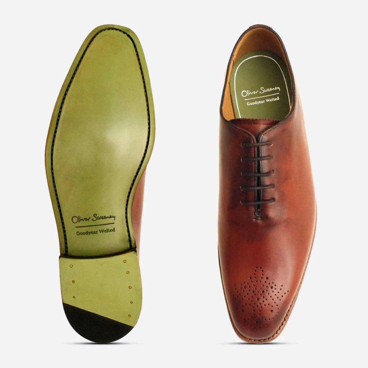 Oliver Sweeney Brown Goodyear Wholecut Oxford Brogue display picture 1