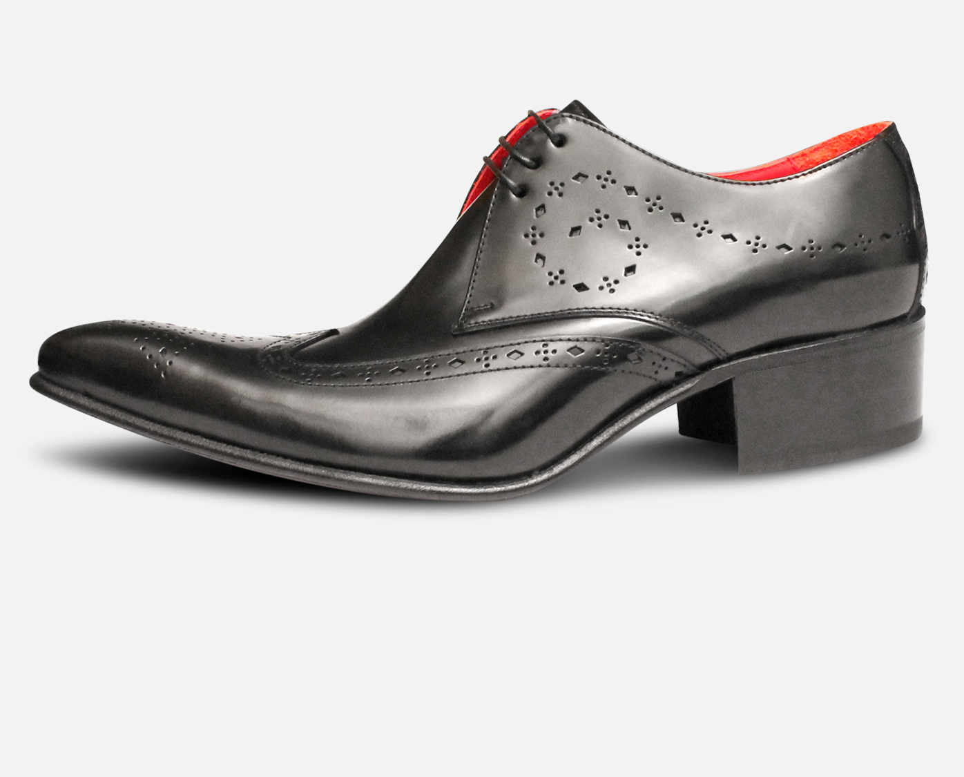 Jeffery West Pointed Rochdale Brogue Shoes with Heel