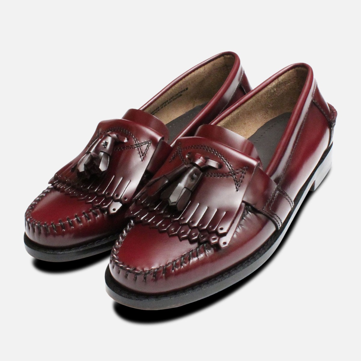 Vintage Hanover 2571 Oxblood Leather‎ Tassel Kiltie Loafers Vintage Hanover 2571 Oxblood Leather Tassel Kiltie Loafers main image 2