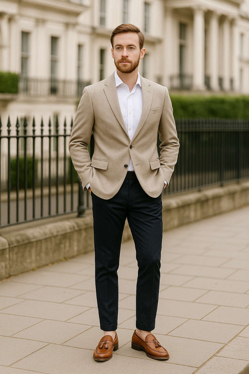 Honey Brown Polished Leather Formal Ivy League Tassel Loafers by Bass Weejuns