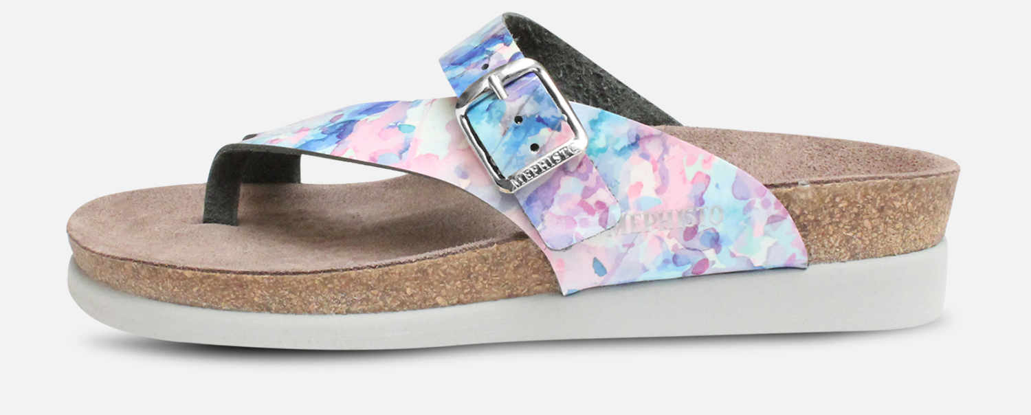 Mephisto Helen in Multi Colour Sky Blue Patent Leather