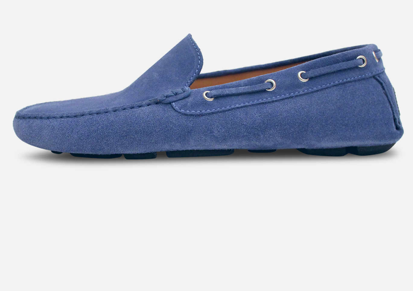 Blue Denim Jeans Suede Shoes by Arthur Knight