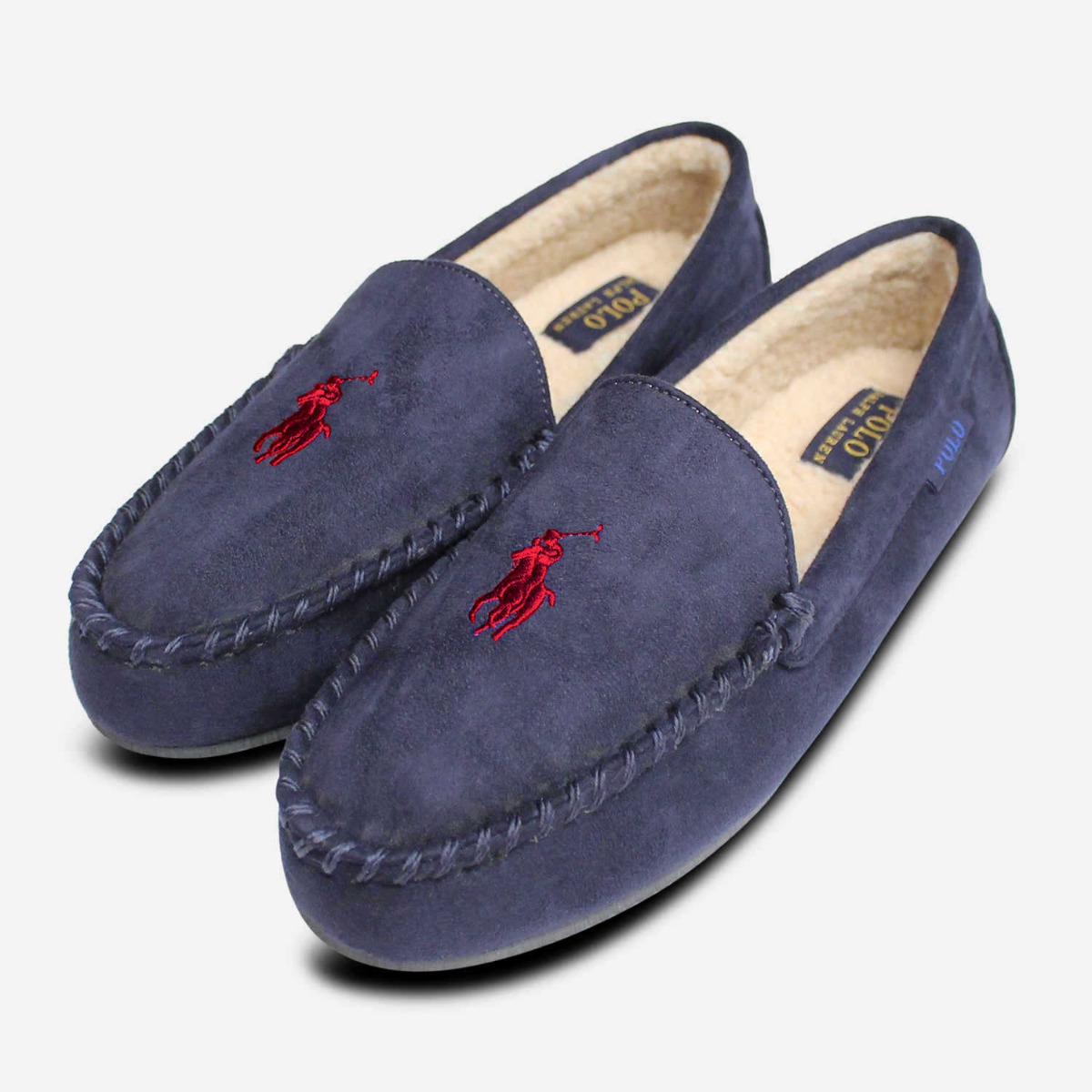 Ralph Lauren Blue Polyester Men\'s Slippers Ralph Lauren Premium Mens Navy Blue Slider Slippers main image 2