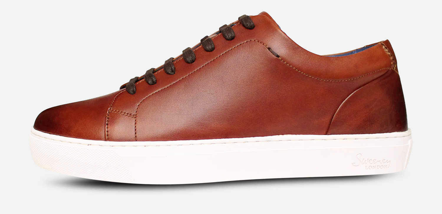 Luxury Oliver Sweeney Hayle Cupsole Trainers in Brown