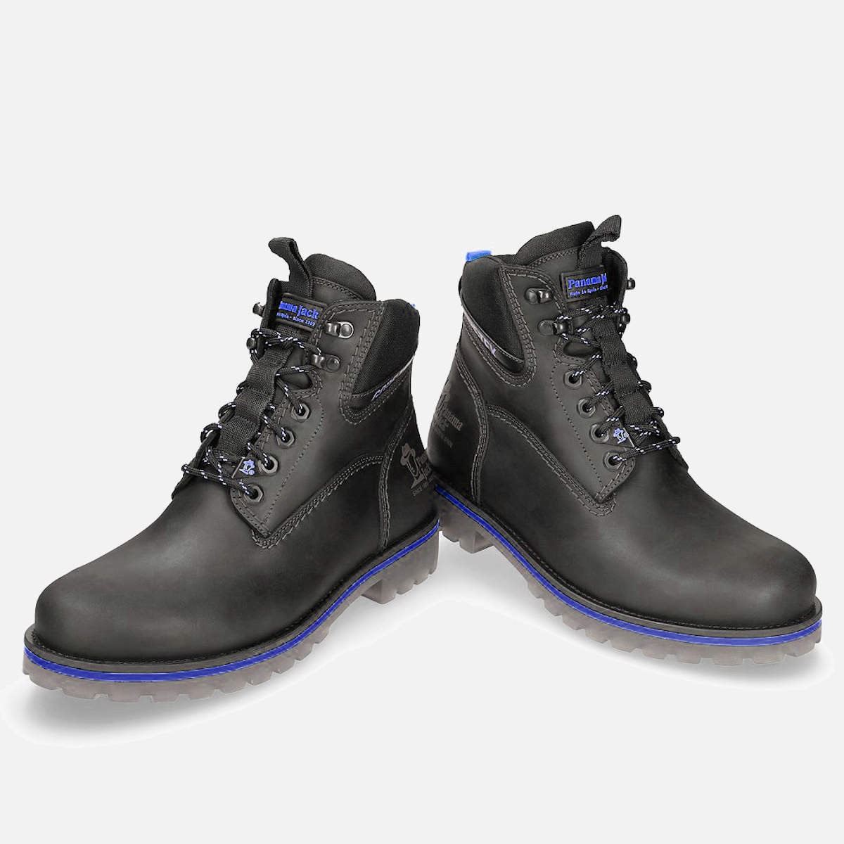Panama Jack Gore Tex Waterproof Black & Blue Walking Boots