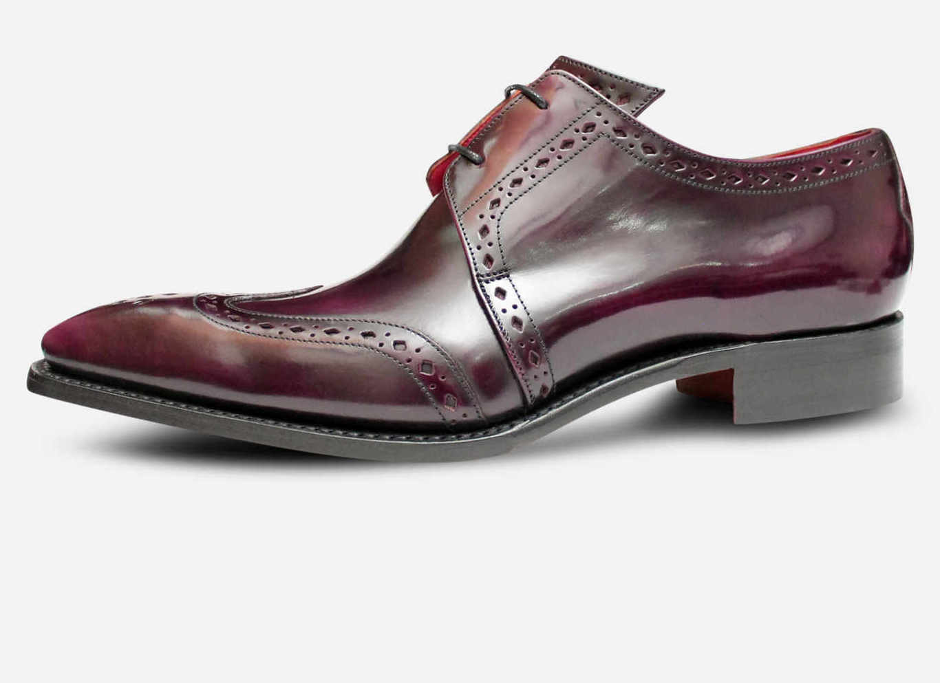 Jeffery West Classic English Dress Shoes in Aubergine