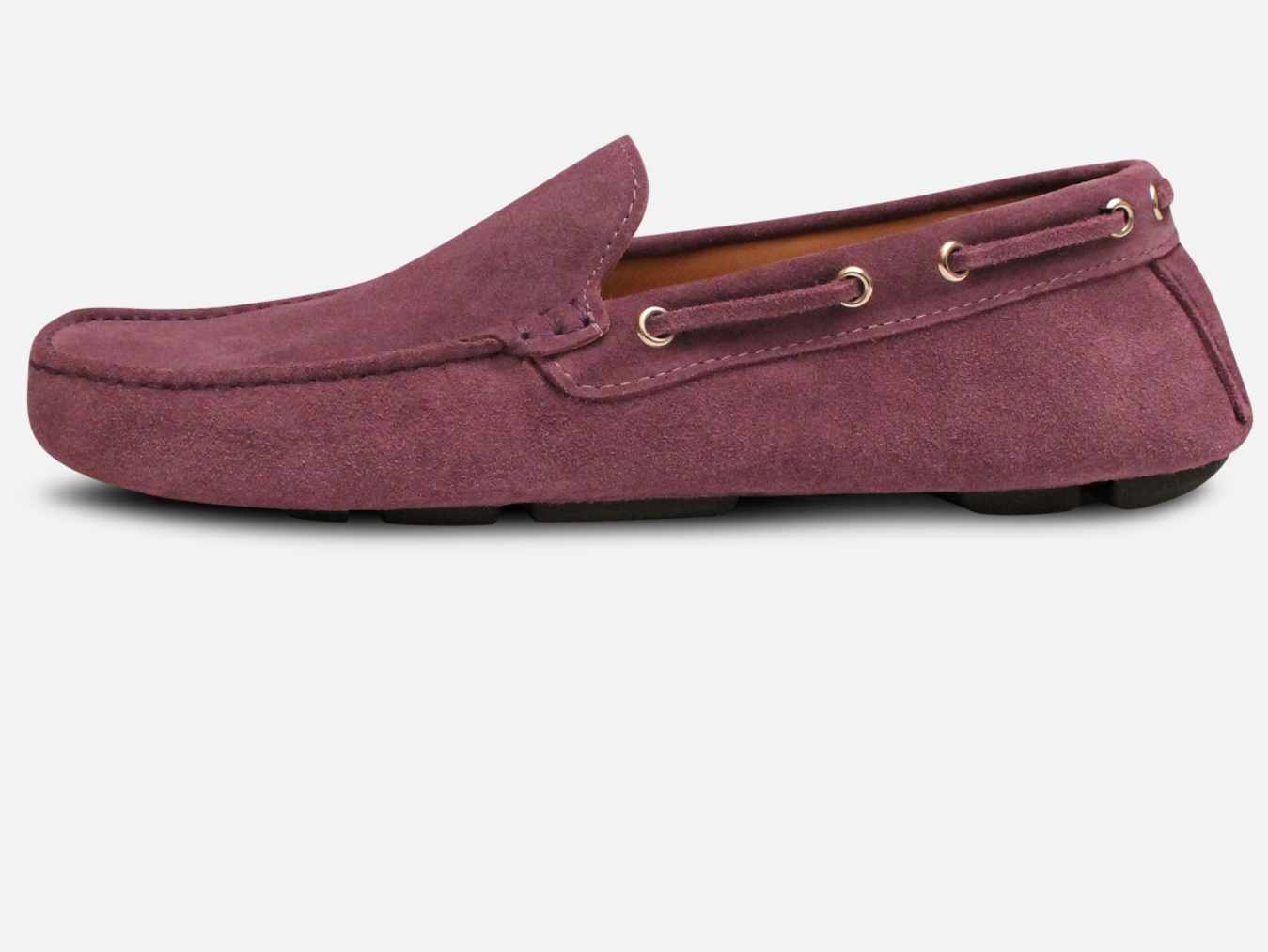 Purple Suede Italian Moccasin Shoes for Men