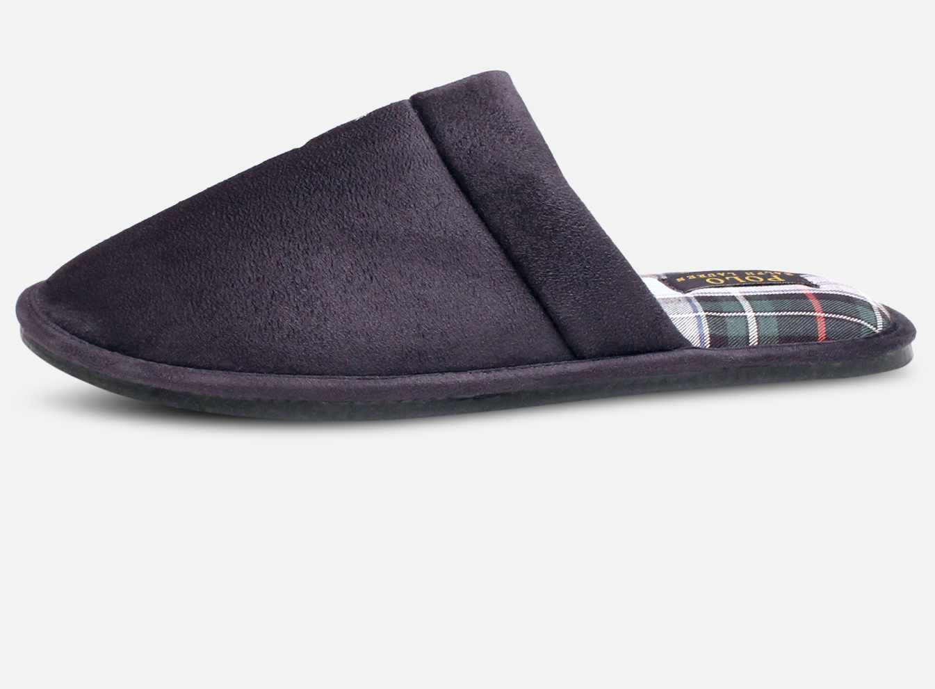 Ralph Lauren Navy Blue Slippers with White Polo Logo